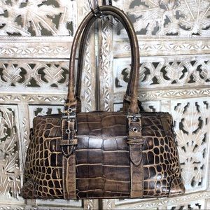 Dooney & Bourke alligator brown leather bag